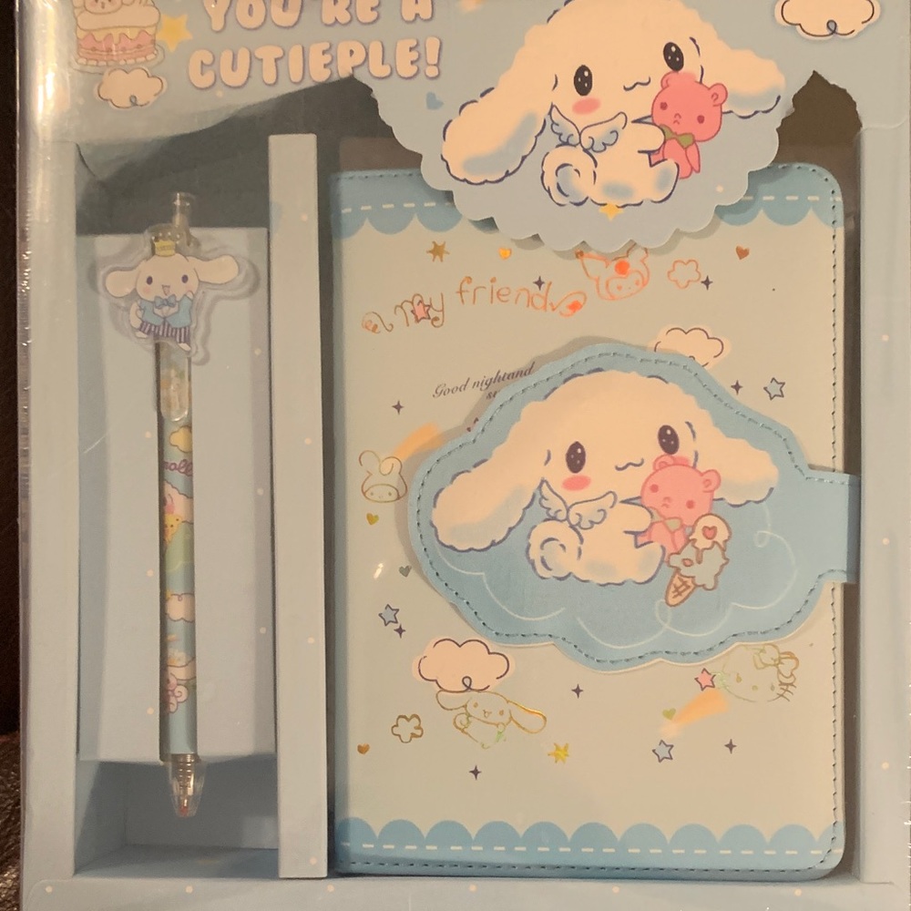 Hello Kitty Blue Kids Notebook Journal and Pen Set